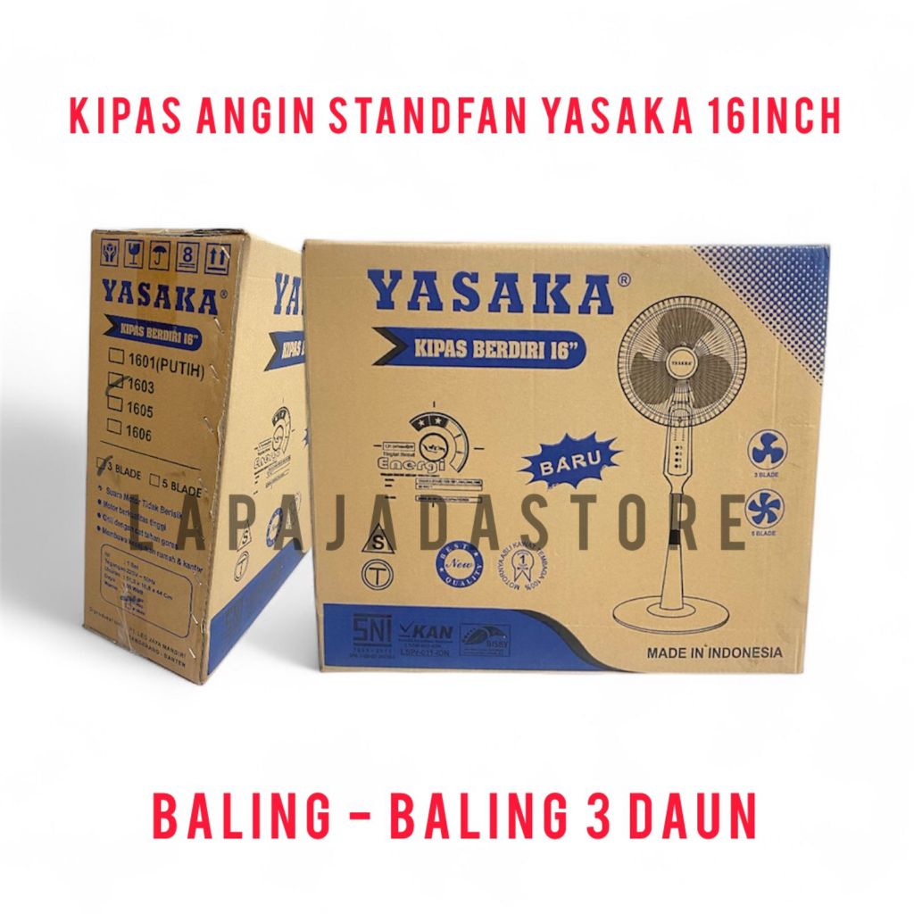 KIPAS ANGIN BERDIRI 16 INCH YASAKA / KIPAS ANGIN 16 INCHI STANDFAN YASAKA / KIPAS ANGIN STANDFAN BER