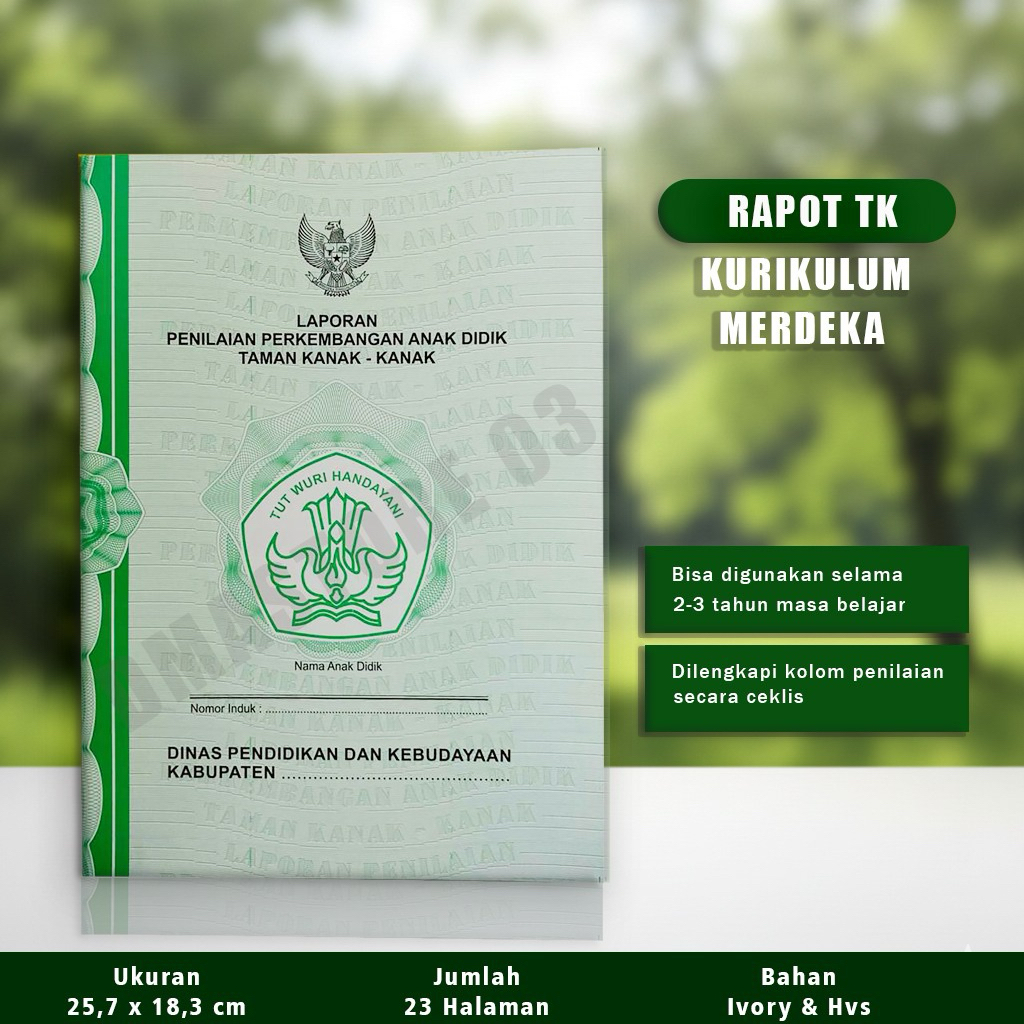 RAPORT TK - LAPORAN PENILAIAN PERKEMBANGAN ANAK DIDIK TK KURIKULUM MERDEKA