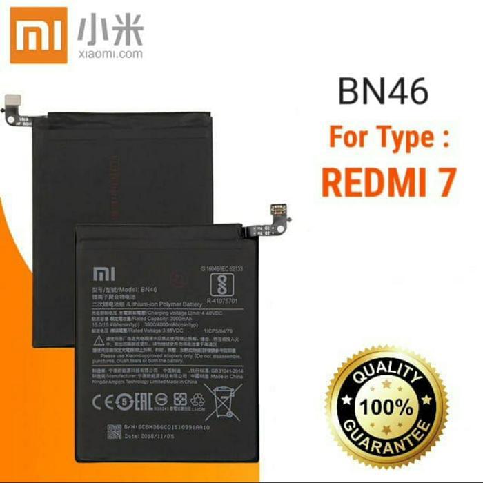 Baterai batre Xiaomi BN46 - Redmi 7- Redmi Note 8 original