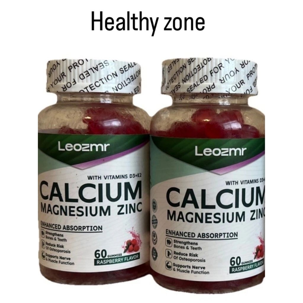 Leozmr Calcium Magnesium Zinc Gummies with Vitamins D3+K2.