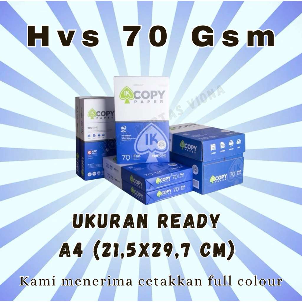 kertas HvS A4 trutone 70 gram / kertas print/kertas fotocopy