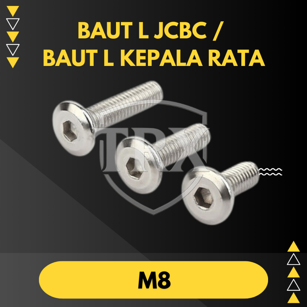 BAUT JCBC STAINLESS STEEL M8 X 12 16 20 25 30 35 40 45 50 60 70 80 90 mm
