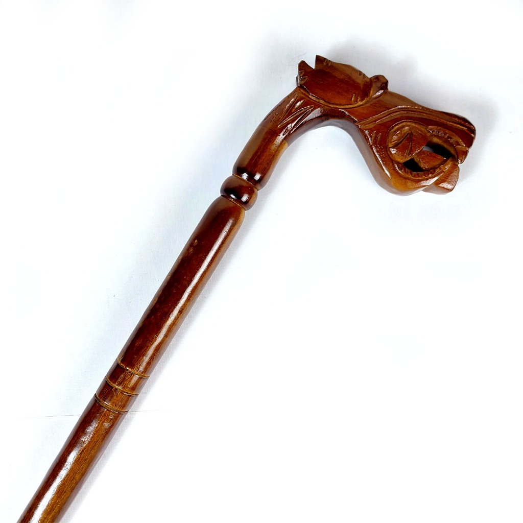 Tongkat Kepala Naga Kayu Jati Alat Bantu Jalan