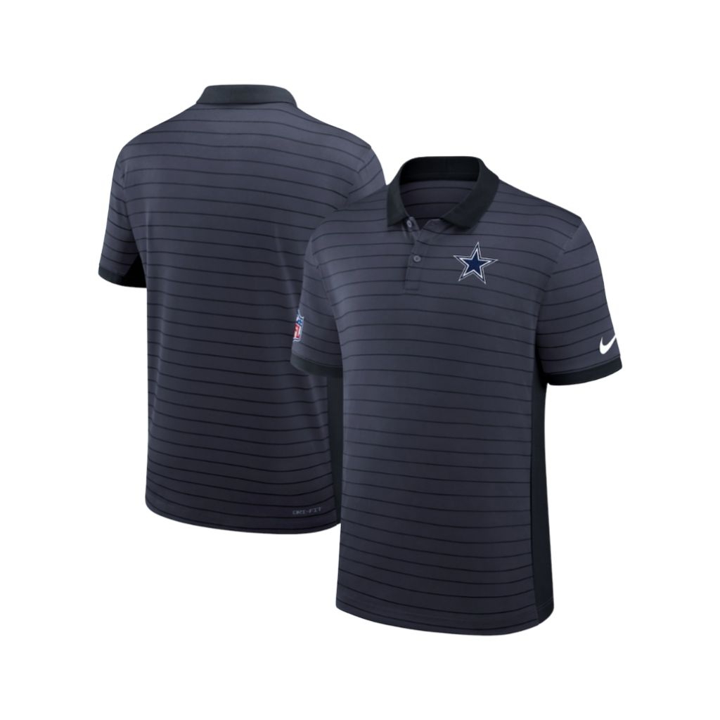 NFL Men's Dallas Cowboys Nike Gray Sideline Victory Stripe Dri-FIT Polo