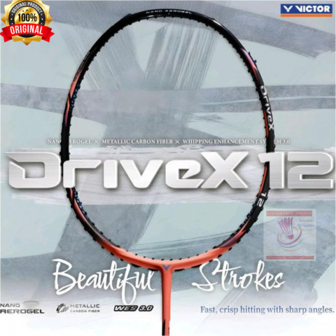 RAKET BULUTANGKIS BADMINTON VICTOR DRIVE X 12 ORIGINAL