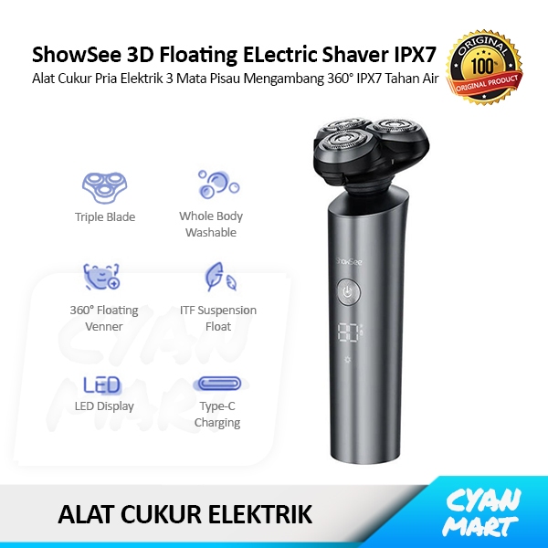 ShowSee 3D Electric Shaver F302 / F303 / F305 Alat Cukur Kumis Jenggot Pria Pencukur Janggut Elektri