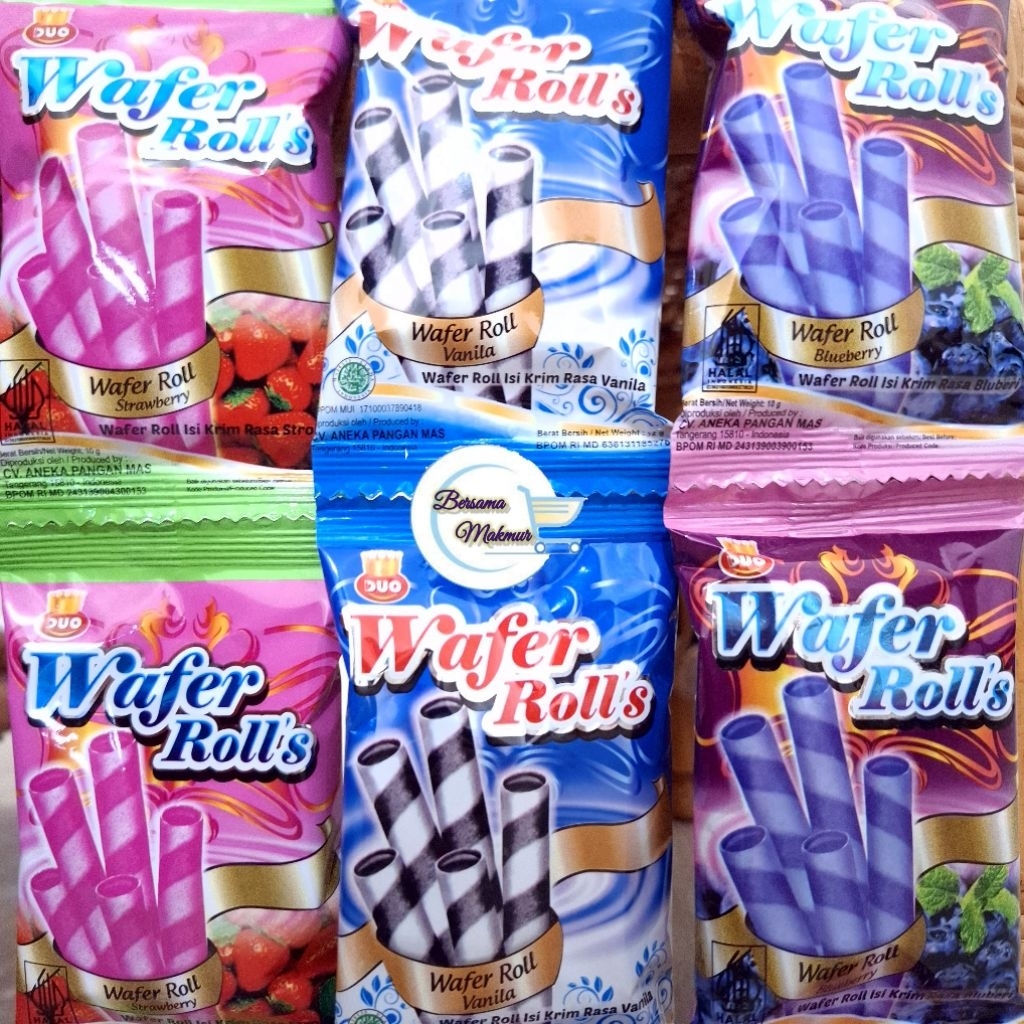 Wafer Rolls 1 renceng isi 10 sachet waferroll