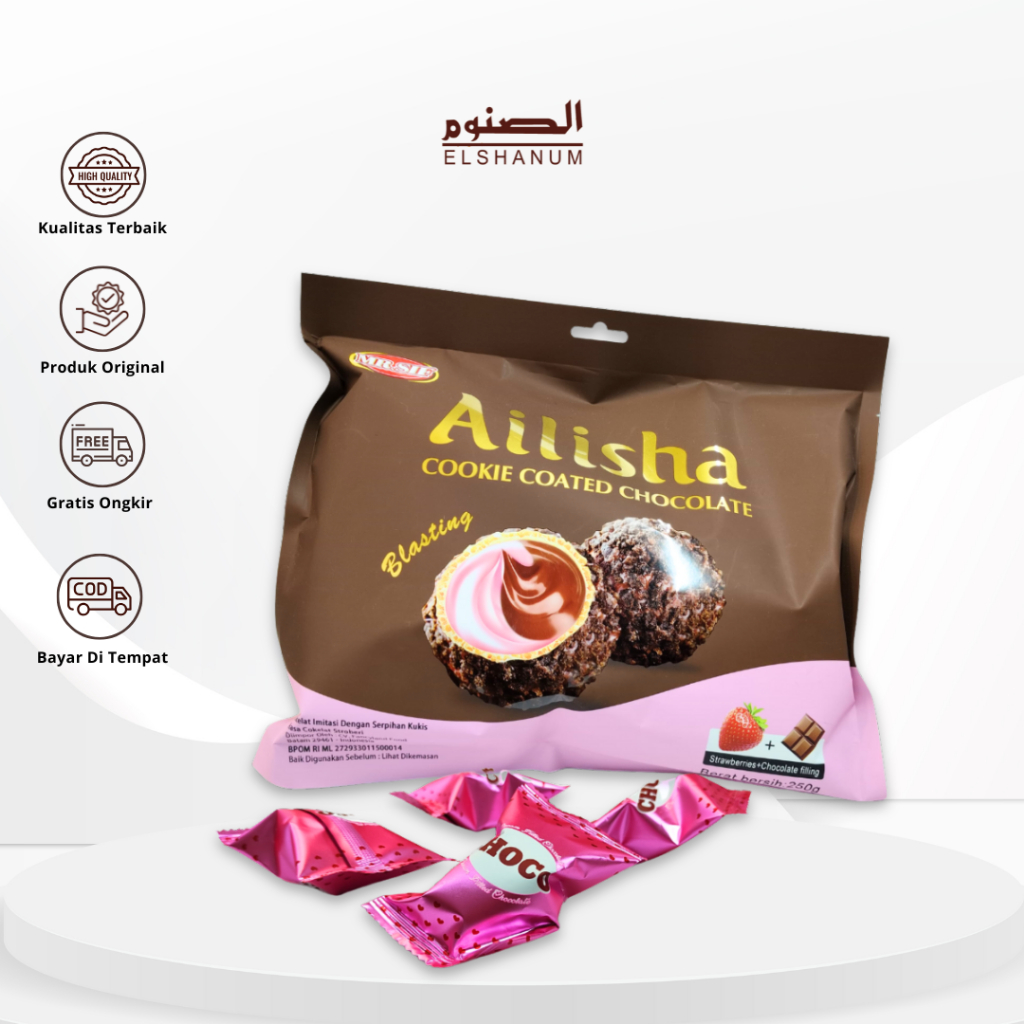 Coklat Ailisha 200gr / Ailisha Choco Ball / Coklat ailisha 200gr Original / alelal store