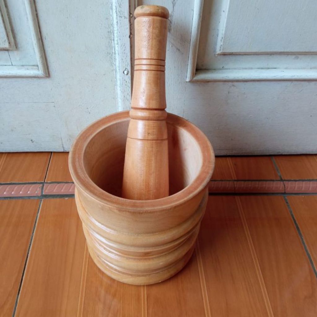 ALAT TUMBUK BUMBU - LUMPANG SET DENGAN ALAT TUMBUK ALU