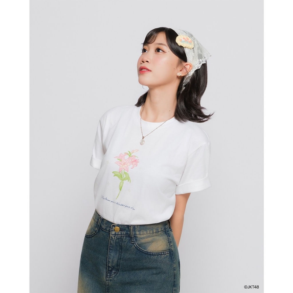 Kaos Tshirt JKT48 Birthday 2025 Tshirt Birthday Lulu Salsabila - Putih