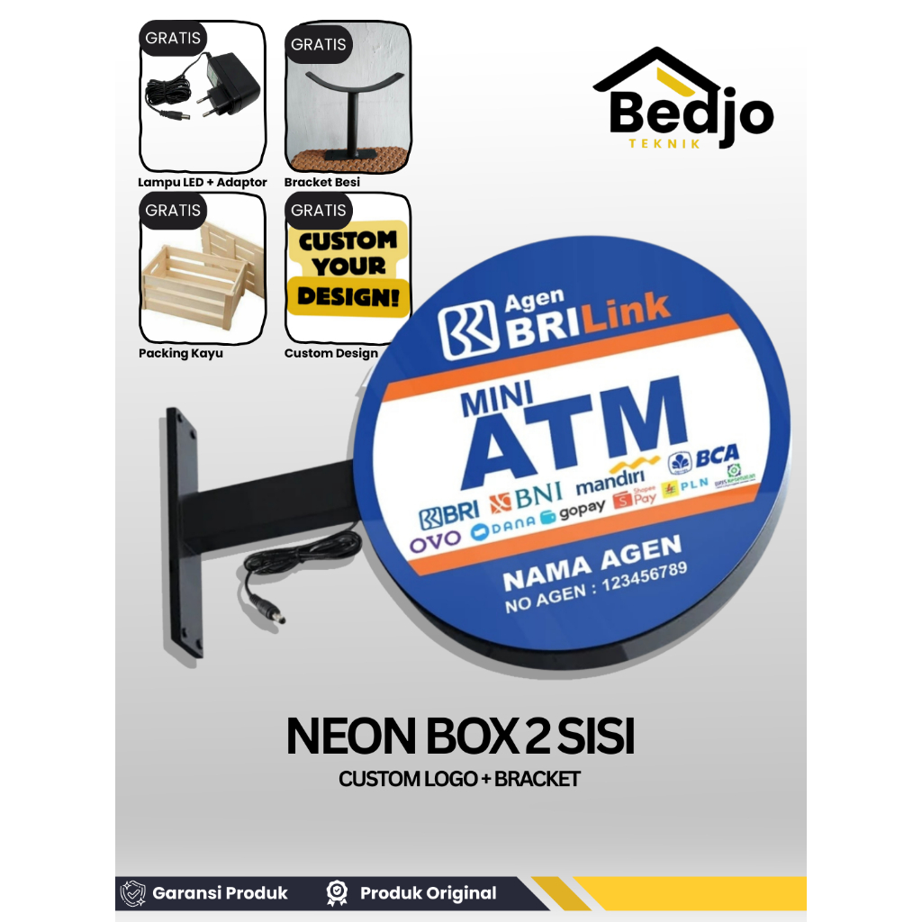 Neon Box Custom 2 sisi