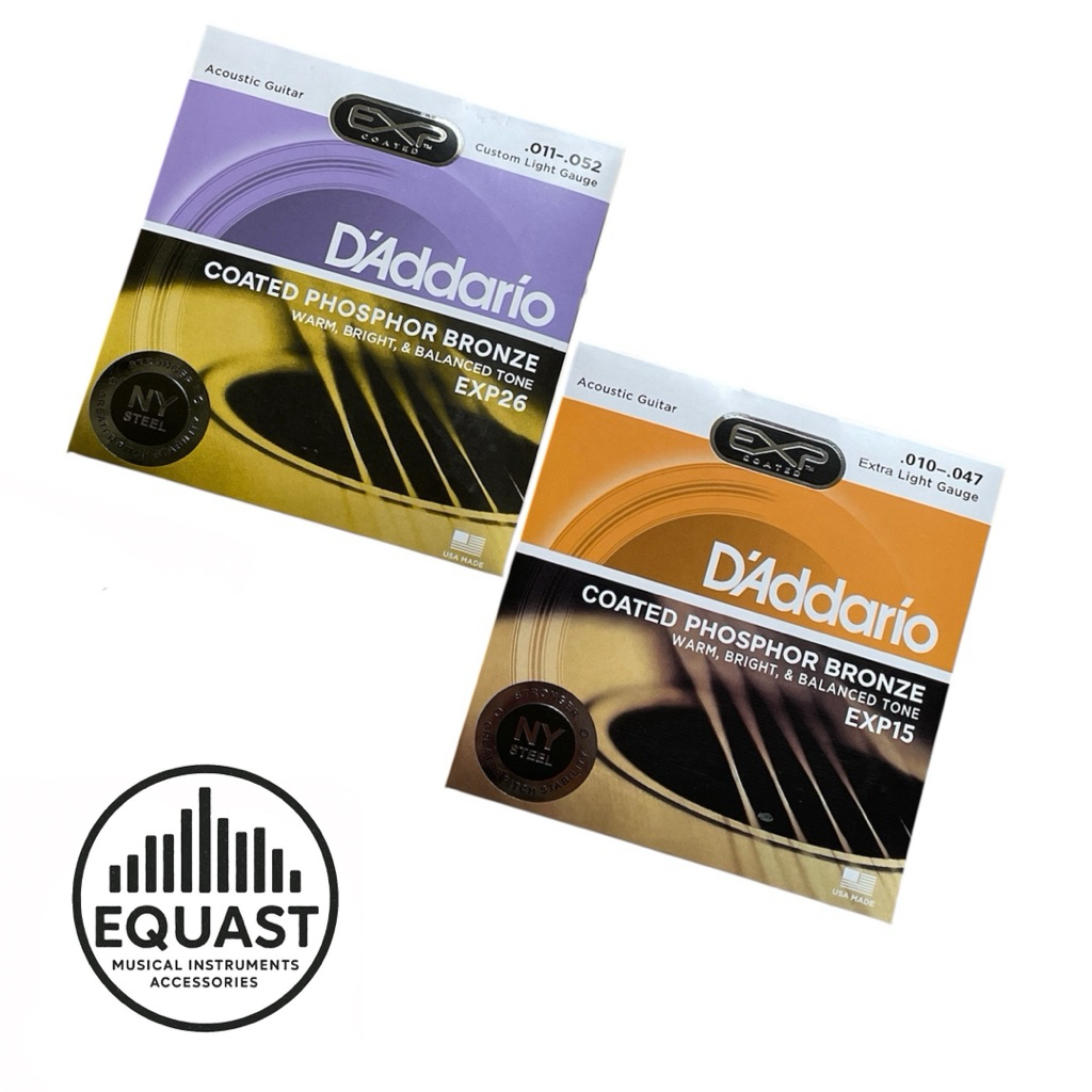 Senar Gitar Akustik Strings D’addario Daddario EXP15 EXP26