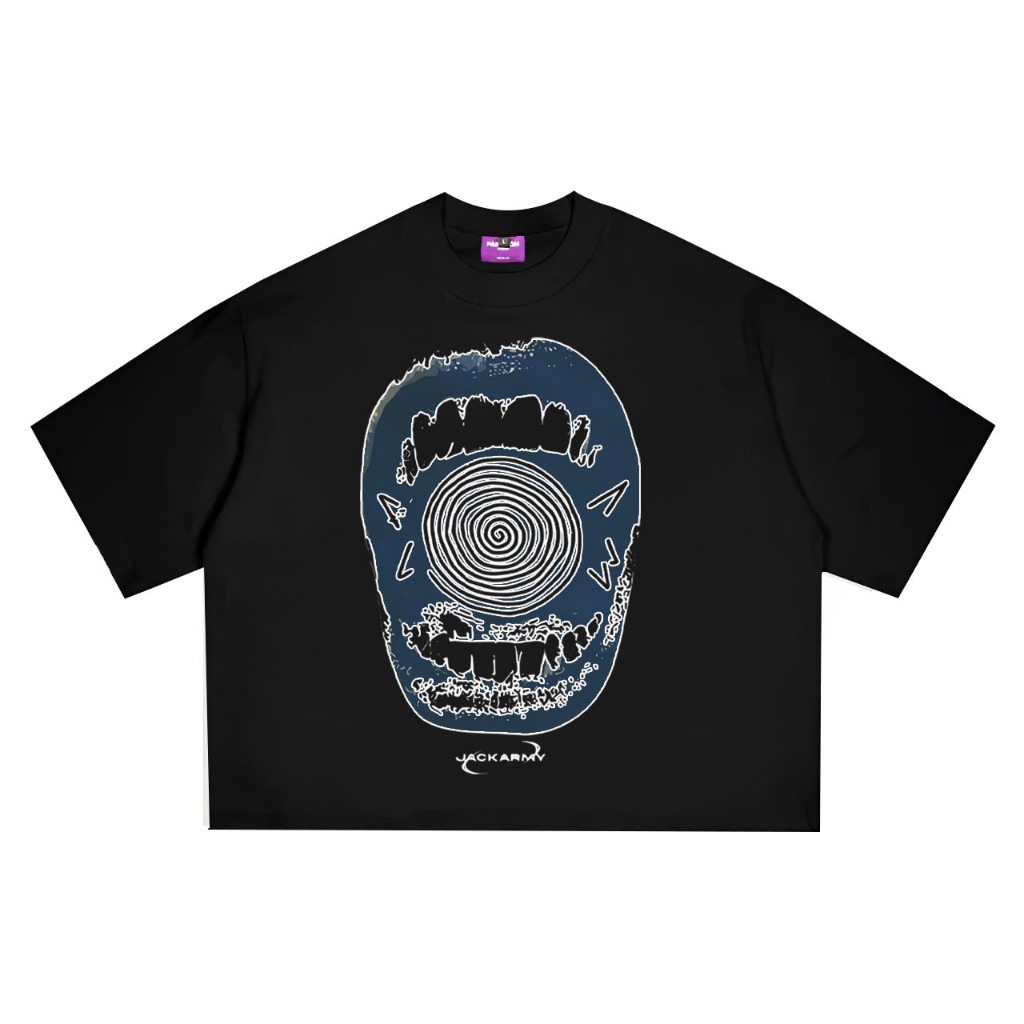 JackArmy pencetakan Amerika baju atasan wanita terbaru kekinian kaos pria oversize skena vintage