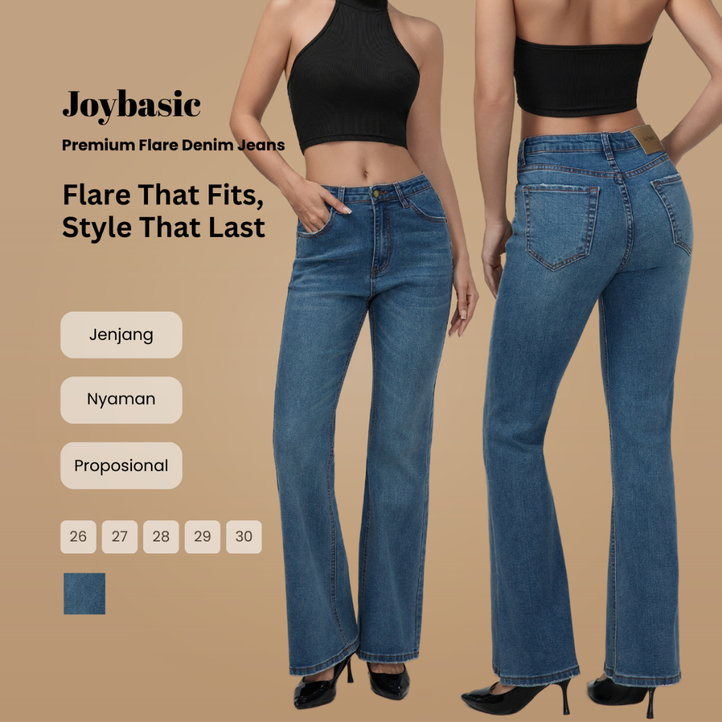 Joybasic Premium Flare Denim Jeans