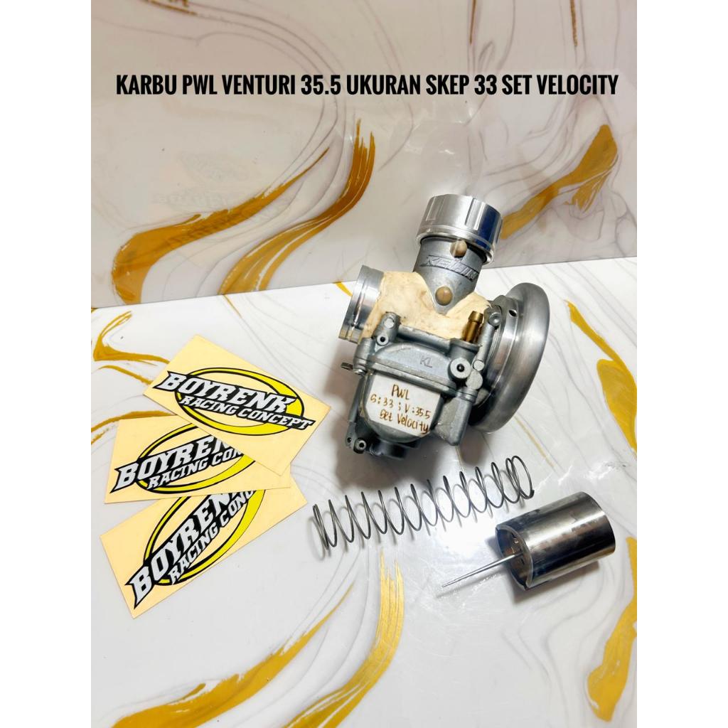 KARBU KARBURATOR NINJA PWL REAMER SKEP 33 VENTURI 35.5 SET VELOCITY  - BOYRENK RACING CONCEPT