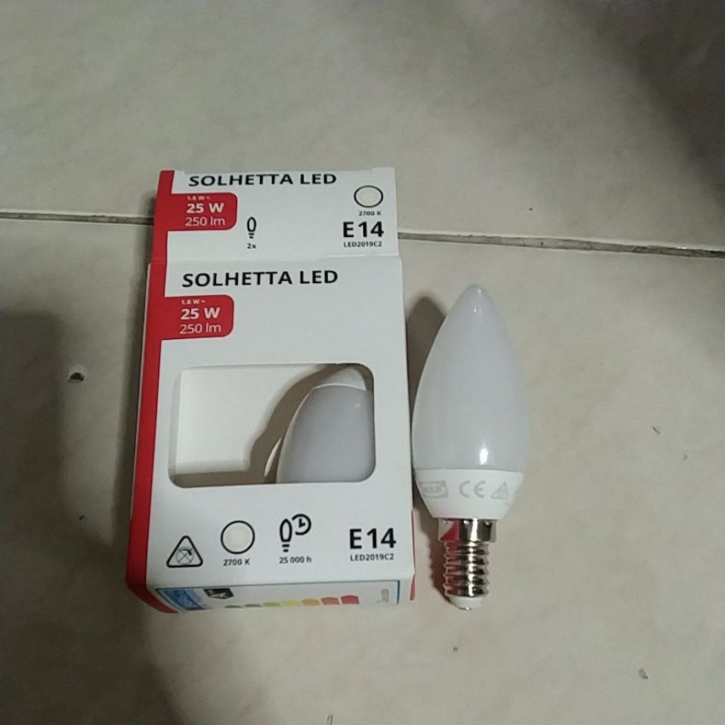 Bohlam lampu LED fitting E14 250lm 2700K lampu candle lilin bohlam gantung hias