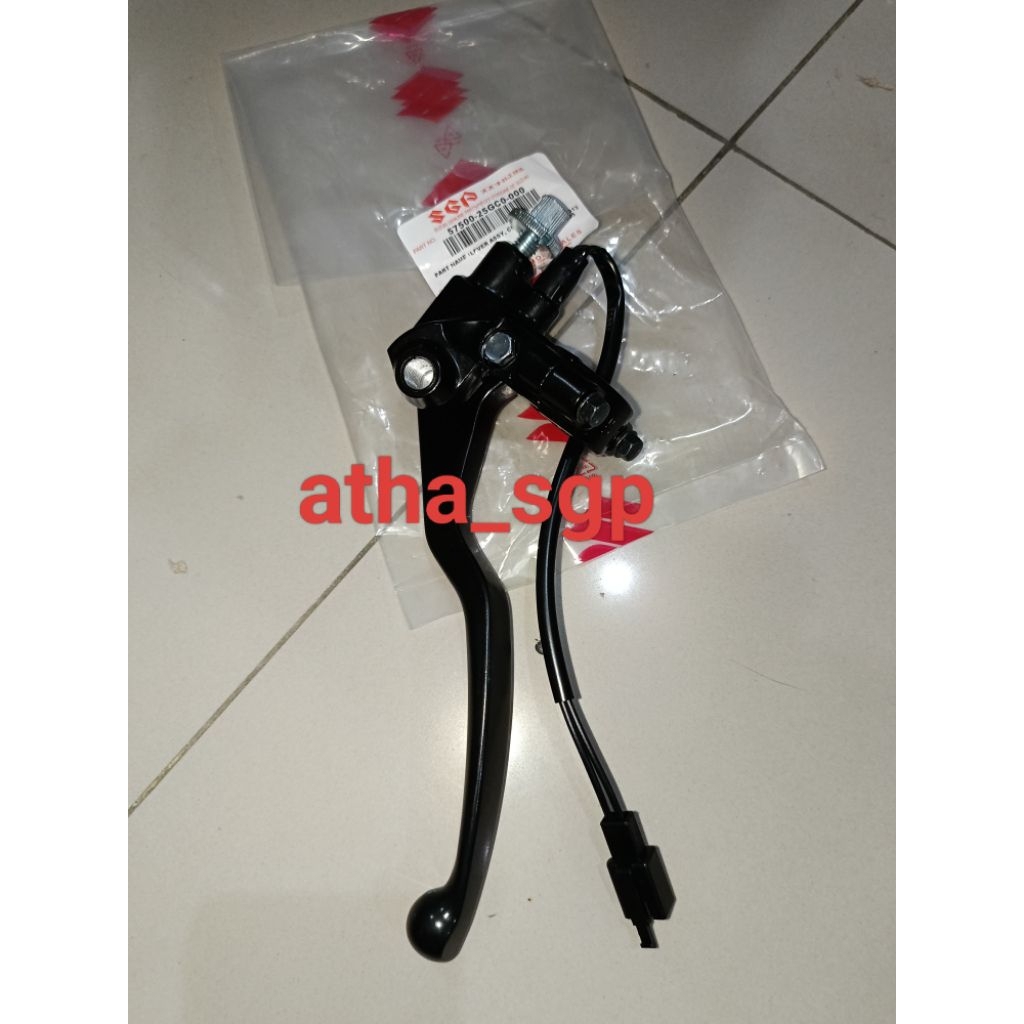 handle kopling dudukan spion kiri drat ulir 14 suzuki satria fu 150 karbu facelift ori sgp