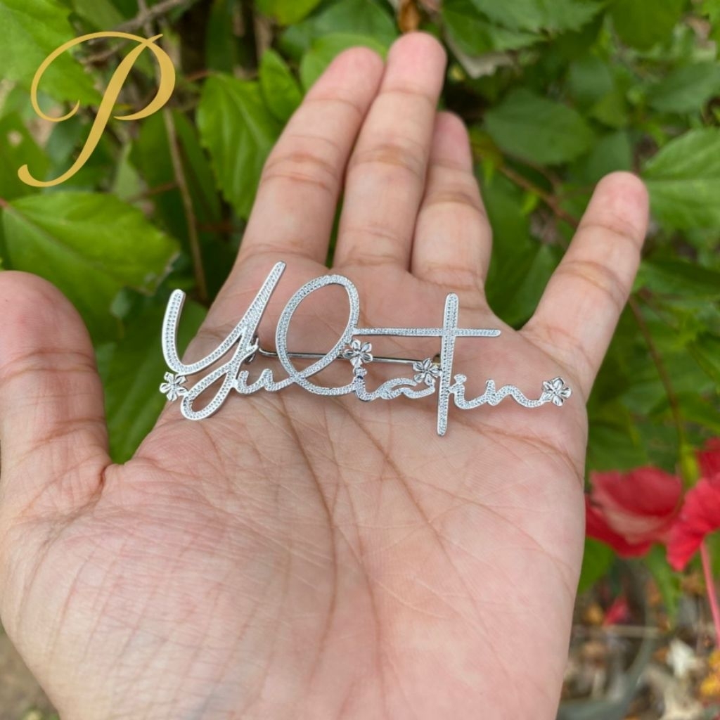 Bros Nama Custom Font Latin Variasi Bunga