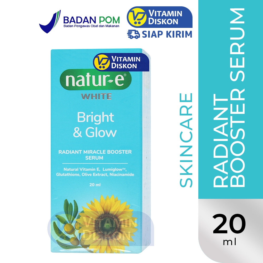 NATUR E WHITE BRIGHT AND GLOW RADIANT MIRACLE BOOSTER SERUM - 20ML | Serum Wajah untuk Mencerahkan, 