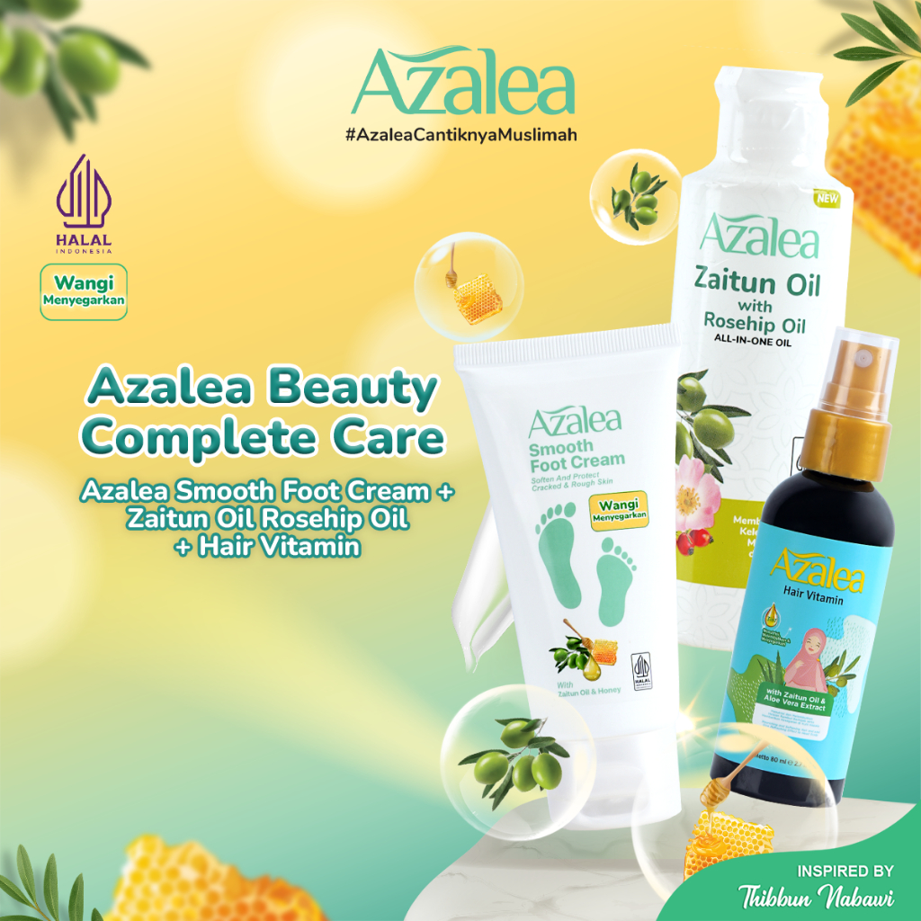 Paket Azalea Beauty Complete Care - Hair Vitamin Untuk Rambut Kering, Minyak Zaitun Menghilangkan Be