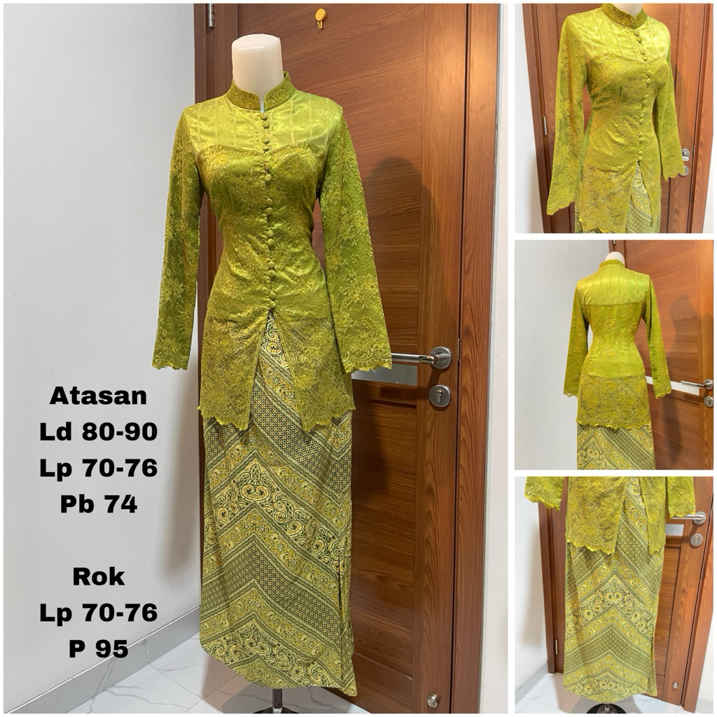 1 set kebaya  hijau pupus
