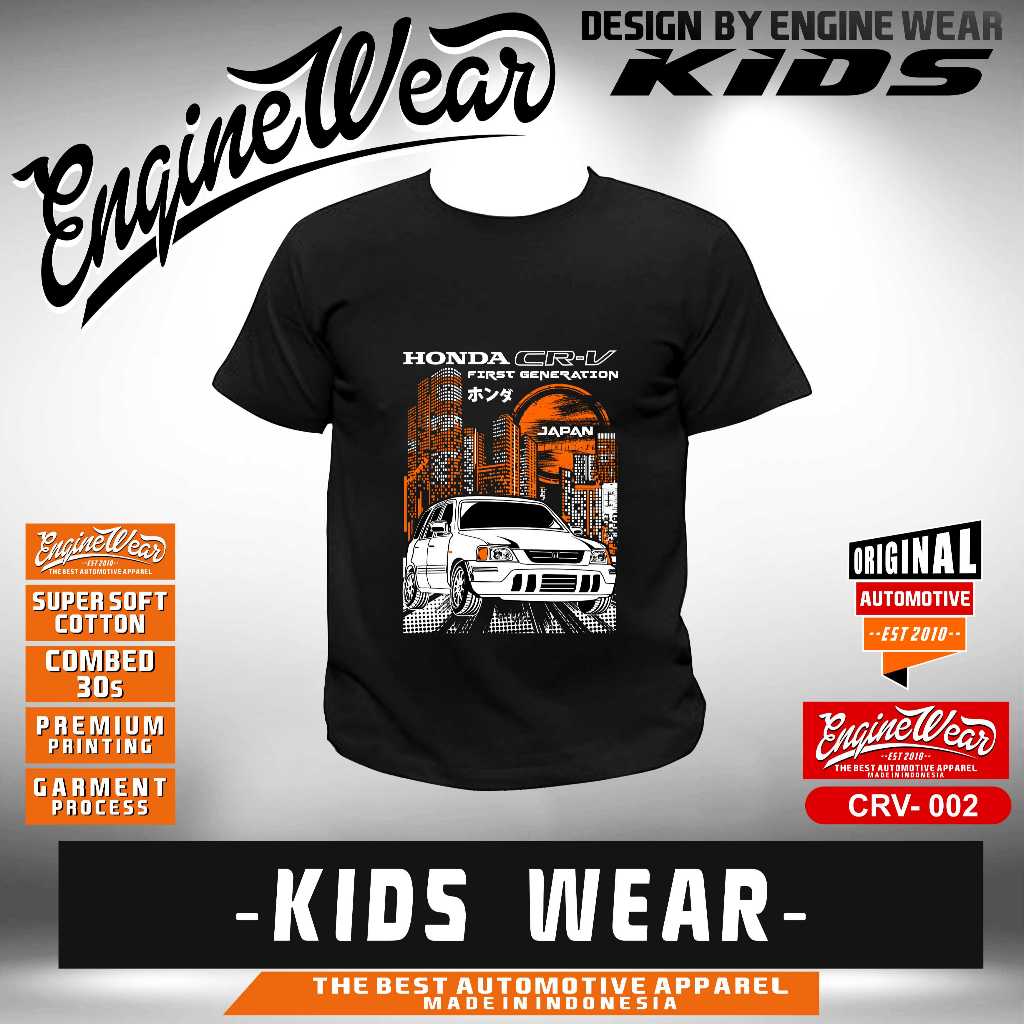 kaos anak crv RD1 anak tshirt honda crv gen1 mobil suv otomotif jdm pth