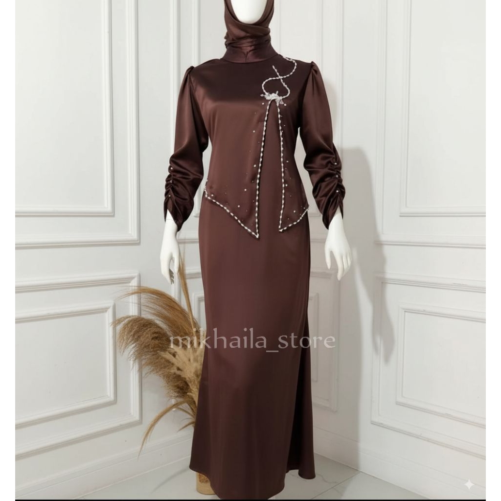 Terbaru ... Drees duyung  motip rompi kekinian drees kondangan SATIN VALVET premium pull payet