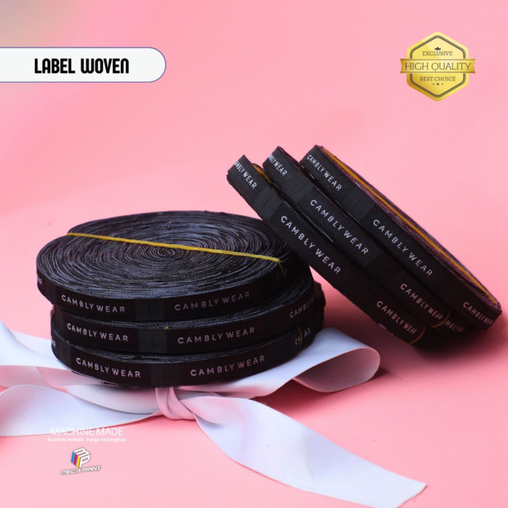 Label Bordir Woven Custom   Nama Sendiri / Logo Usaha
