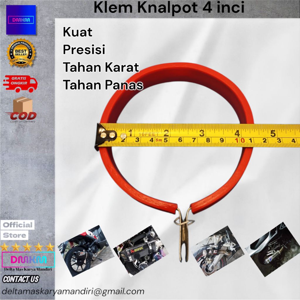 Klem knalpot Merah | Gantungan knalpot 4 inch Hitam | Pengait knalpot 4 inch Merah | Klem Knalpot No