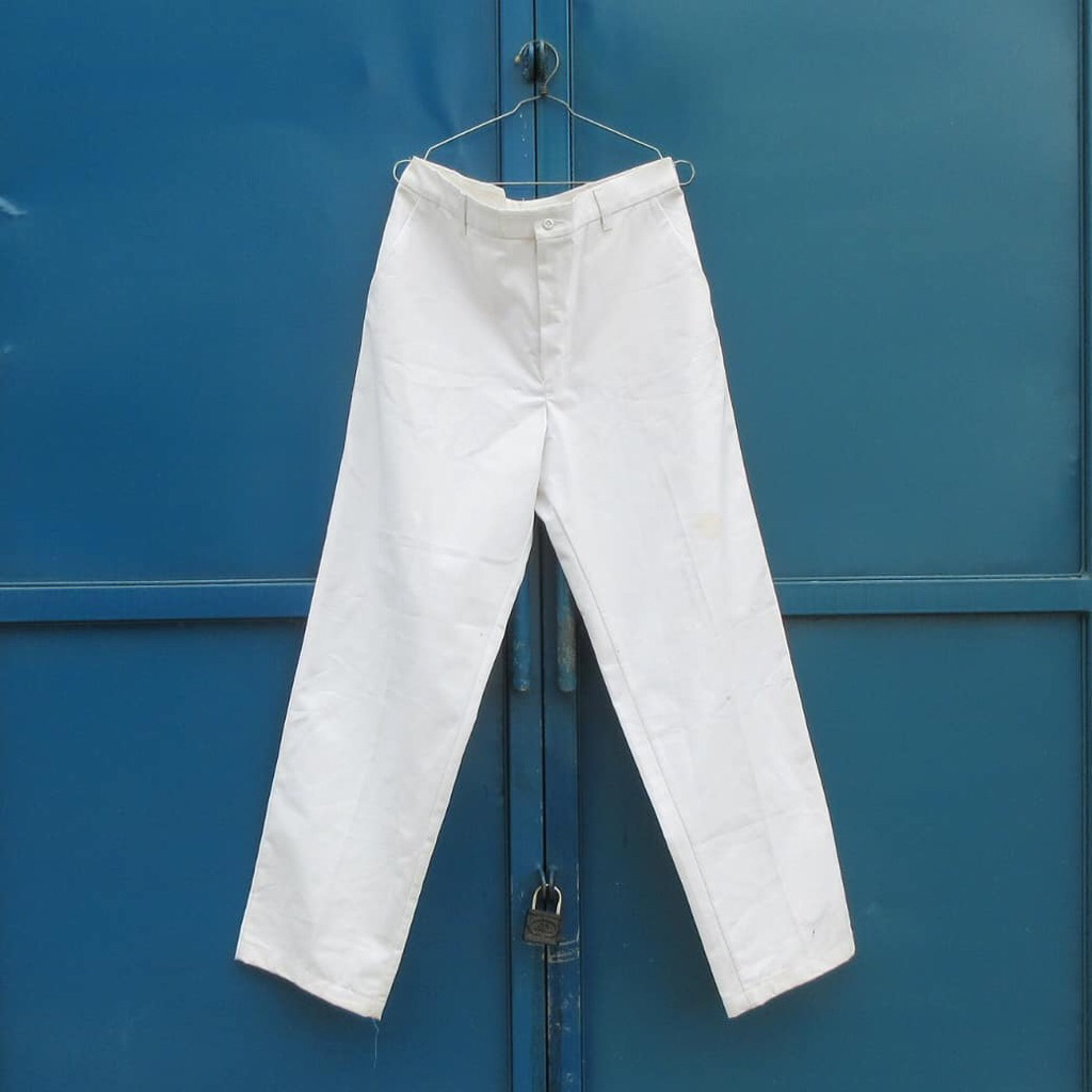 Vintage Redkap  Work Pants Work Trousser Pants  In White Clockwork Orange  Made in Mexico  Size  W 3