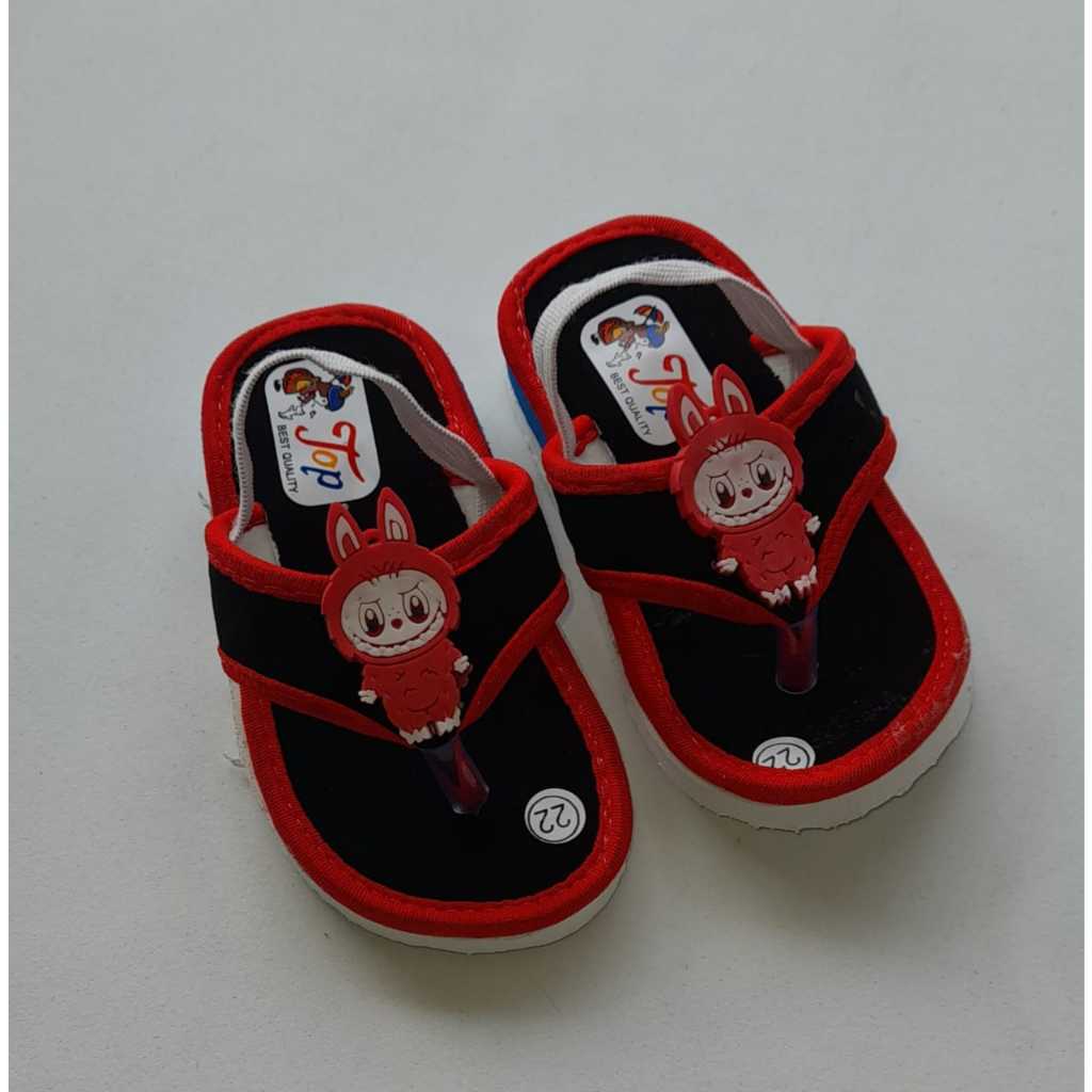 Sandal Baby Bunyi Cit Cit Motip Labubu Untuk Anak Prempuan