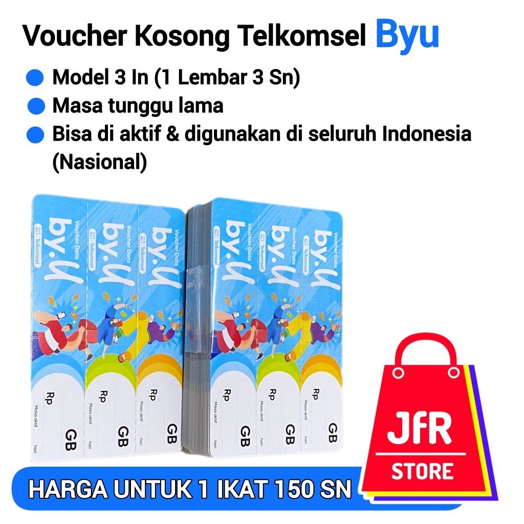 1 ikat Voucher Kosong Telkomsel Byu Nasional
