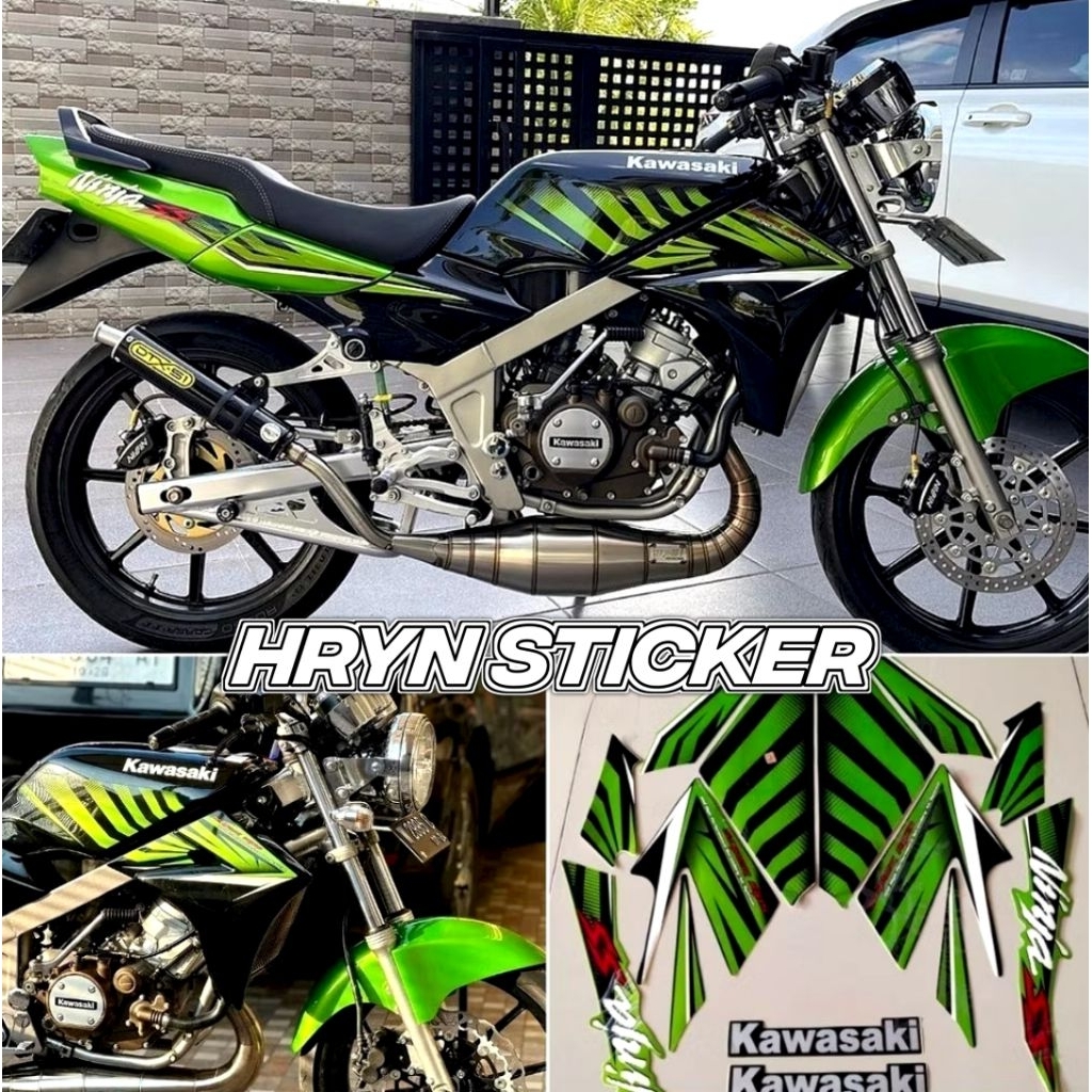 striping ninja r - striping ninja ss hijau - striping bodi ninja r ss hijau 2014 - sticker ninja