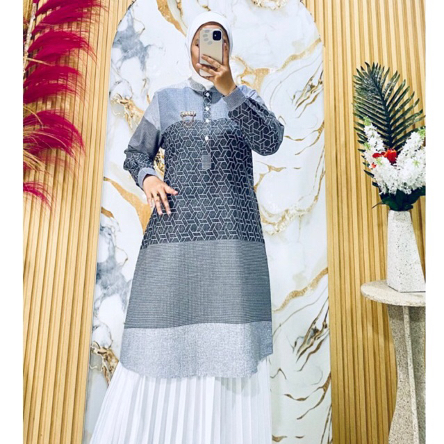 Tunik Katun Motif Etnik