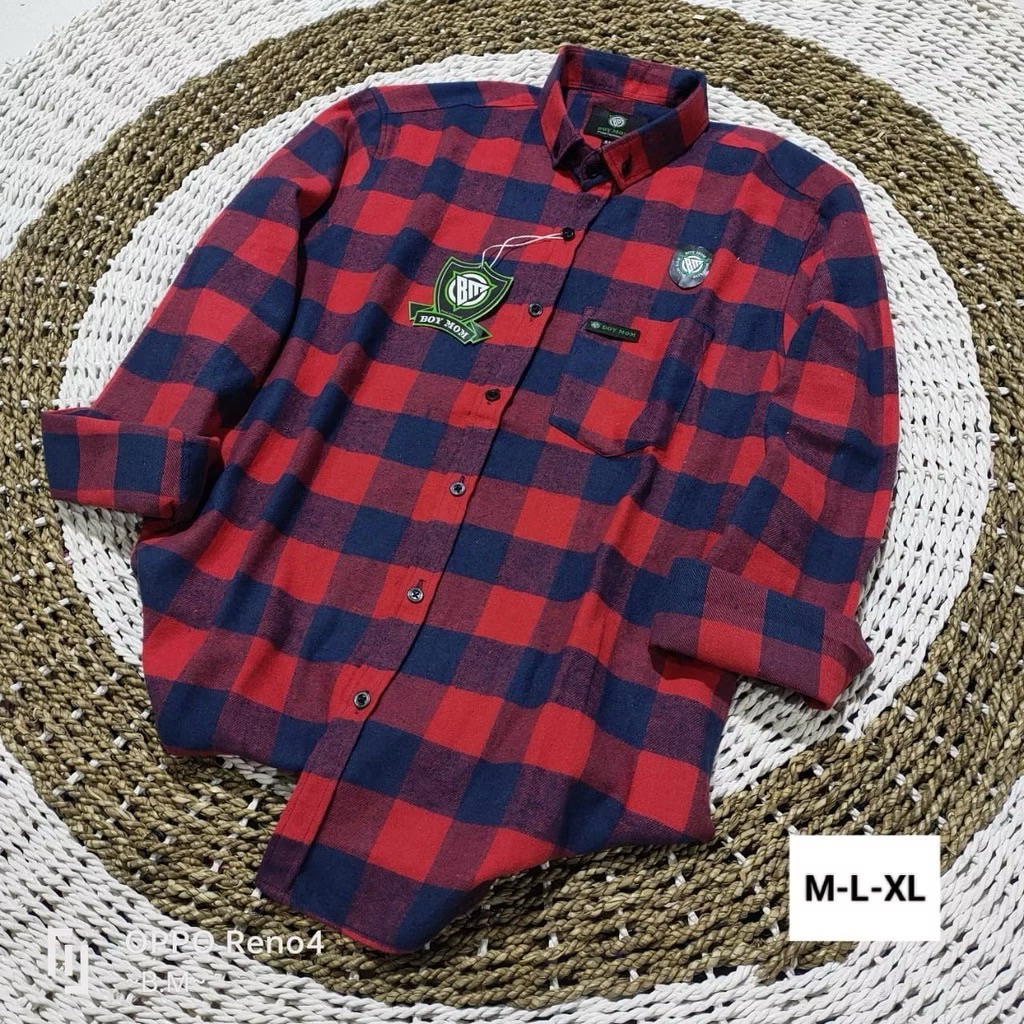 Baju Flanel Pria  Kotak Casual Stylish Premium