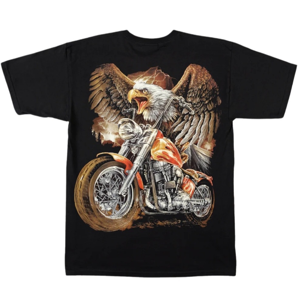 KAOS BUATAN THAILAND MEREK ROCK CHANG EAGLE GLOW IN THE DARK