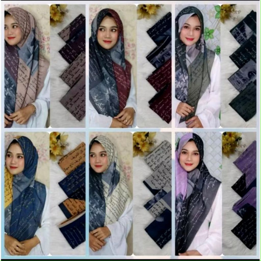 Hijab Motif Hijab Koran Arab Style Jilbab KoreaKerudung Segi Empat Jilbab Bahan Voal Hijab Sublime