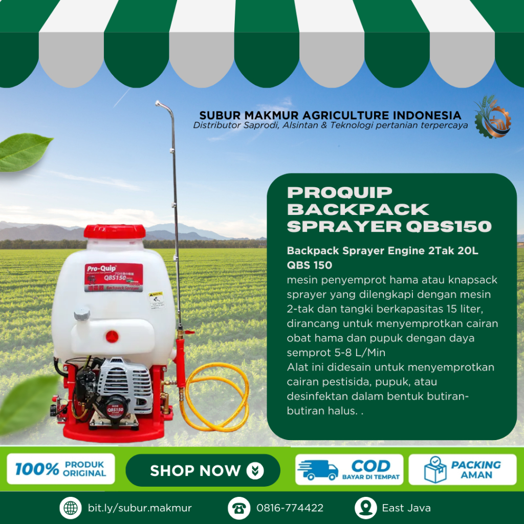 PROQUIP BACKPACK SPRAYER QBS150