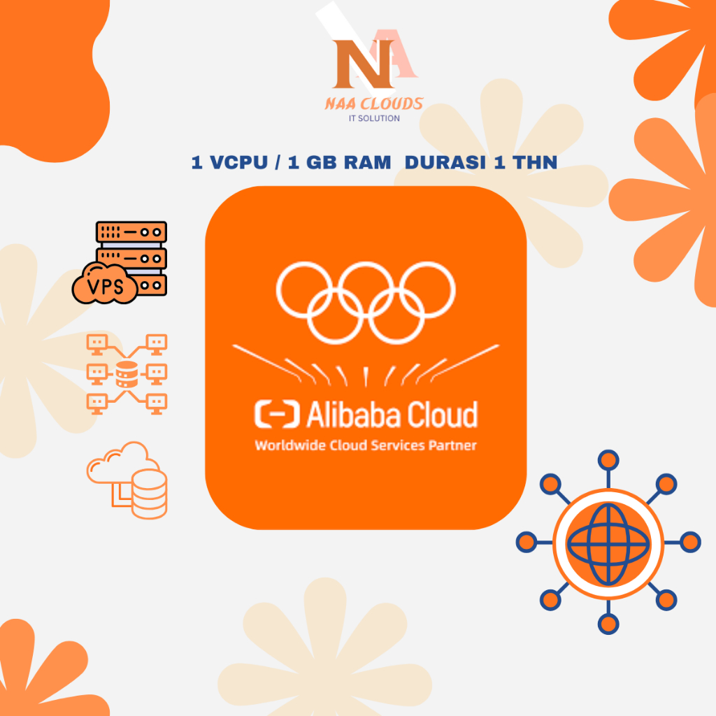 Alibaba Cloud VPS 1vCPU 1GB RAM 1 Tahun | Murah Bergaransi 3 Hari | Server Cloud Termurah