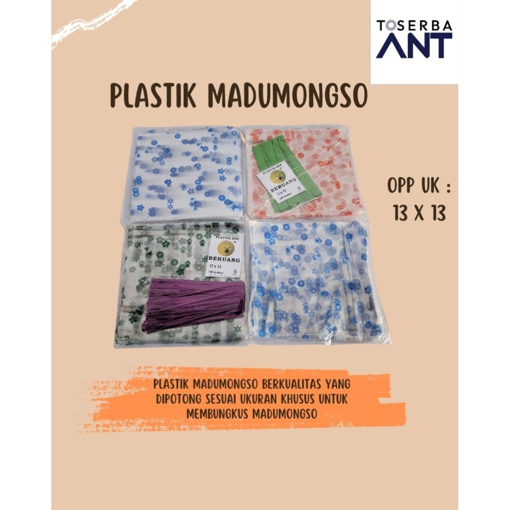 plastik madumongso 13 x 13
