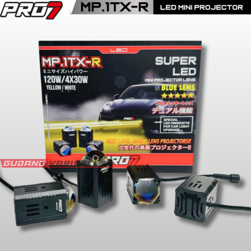 [FREE KAOS] MINI PROJIE Pro7 MP.1TX-R Super LED Blue Lens 4x30W / MP1TXR / MP 1TX R / MINI PROJIE 1 