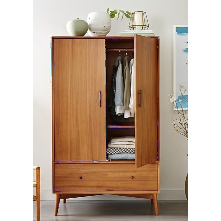 Lemari pakaian kayu jati/lemari baju minimalis