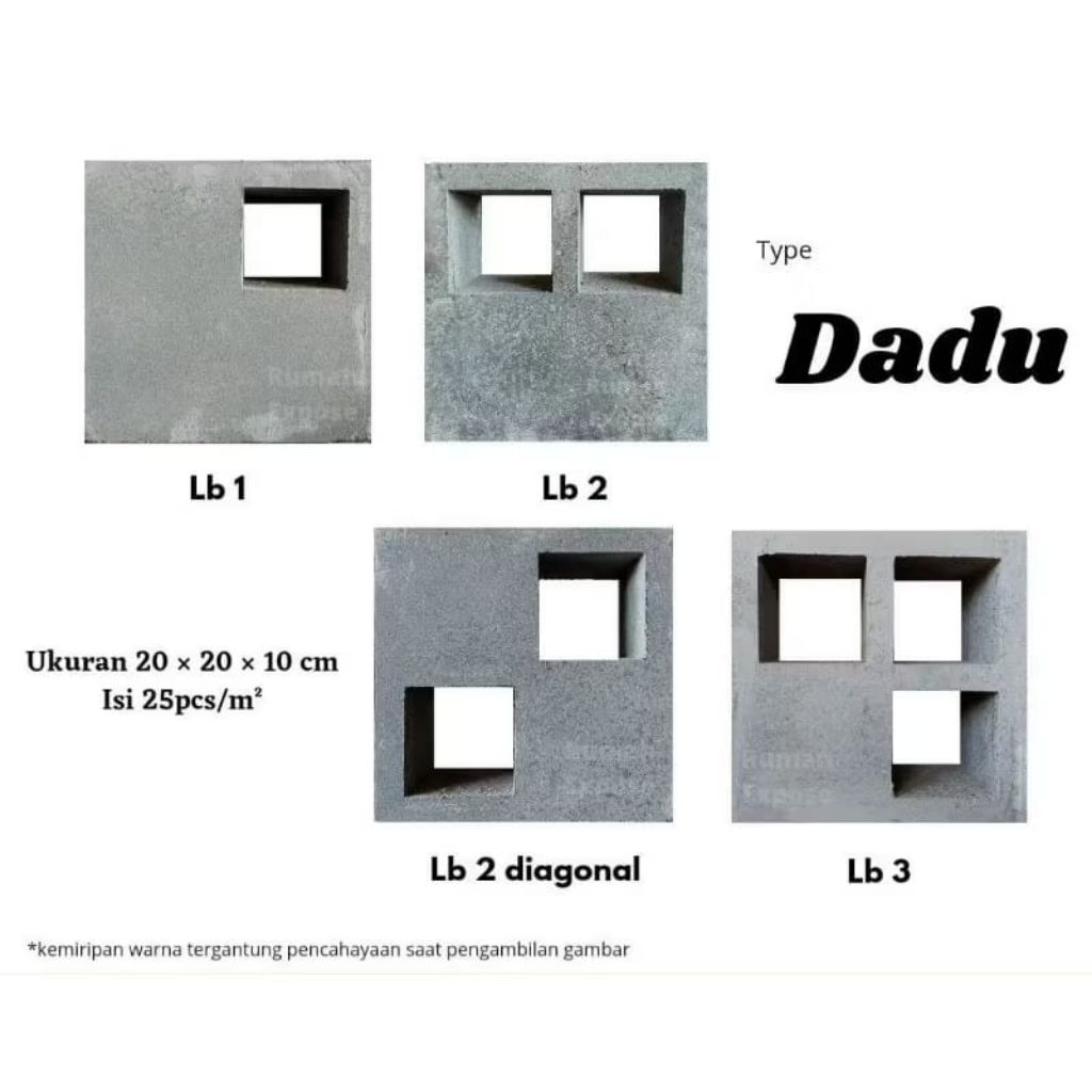 ROSTER BETON/ROSTER MINIMALIS/LOSTER BETON MOTIF DADU