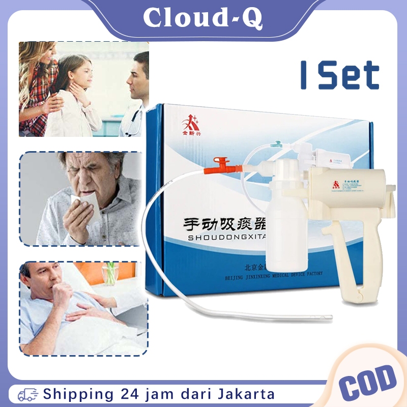 1Set Suction Pump Portable / Alat Penyedot Dahak Dewasa Lansia / Suction Dahak