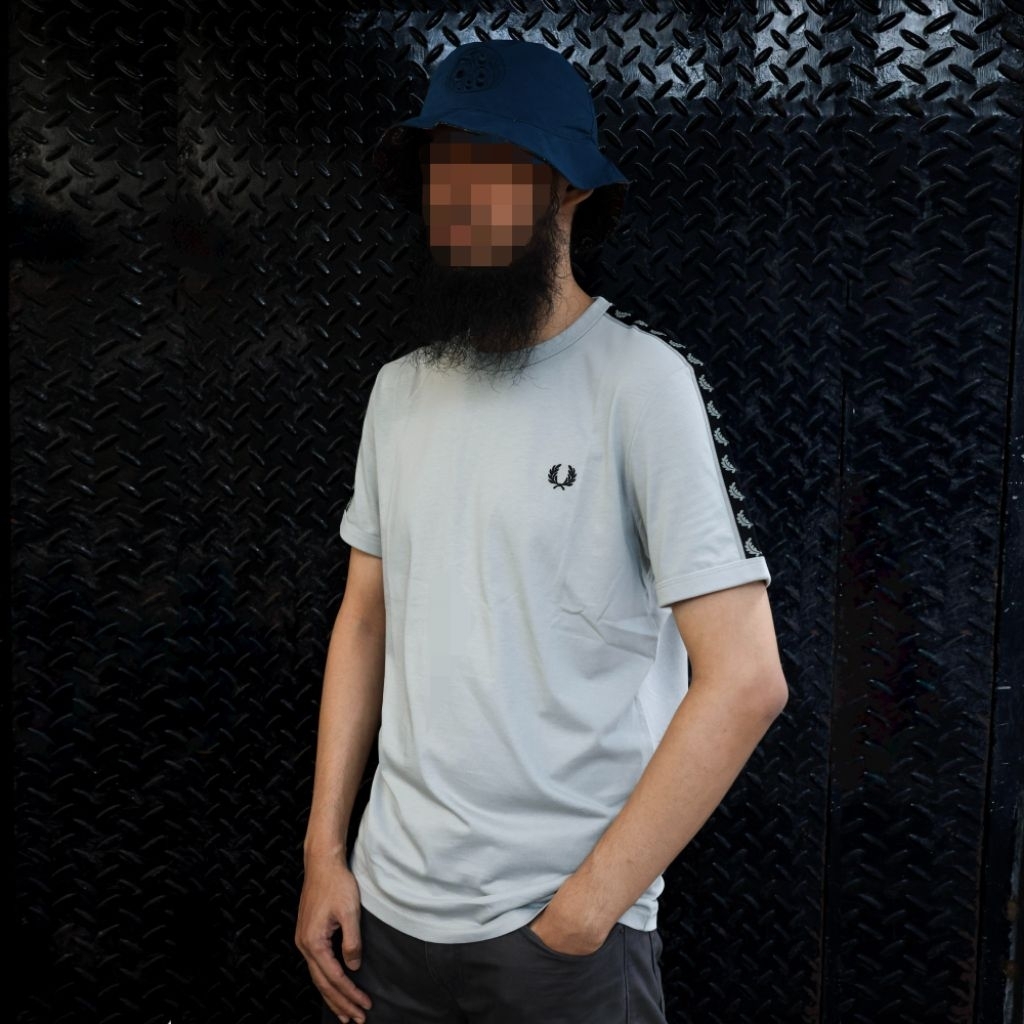 Fred Perry Taped Ringer T-Shirt Limestone Original