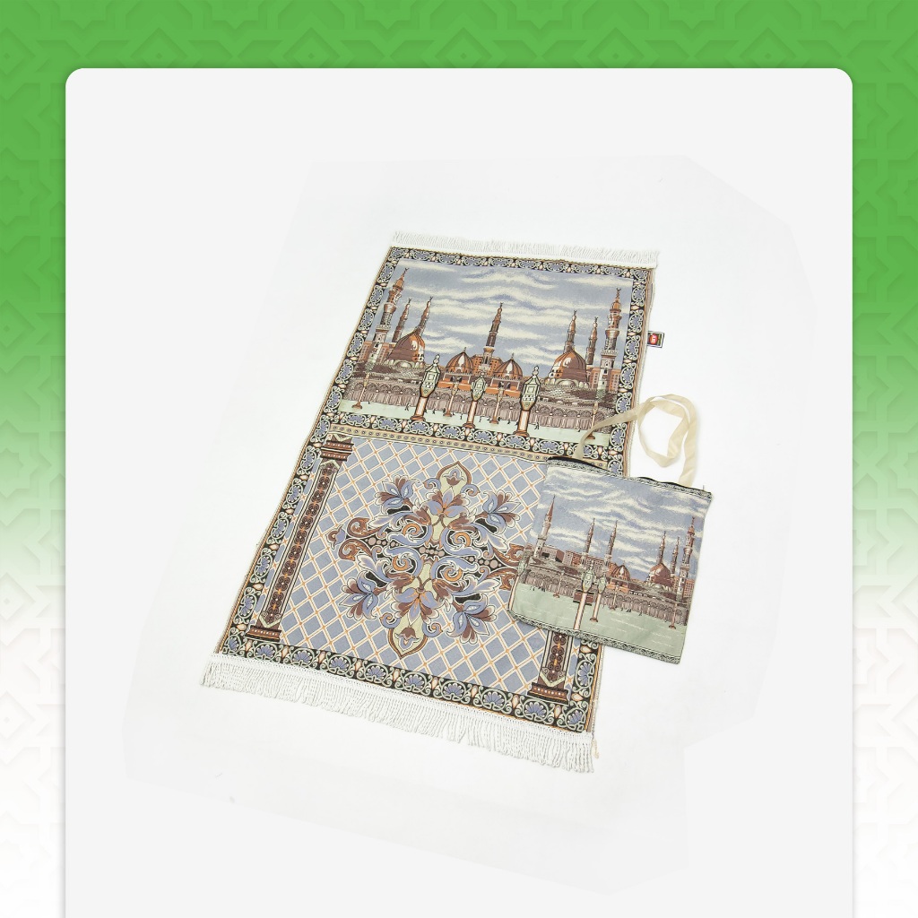 SKV Sajadah Travel Tas Set Gold Lurex