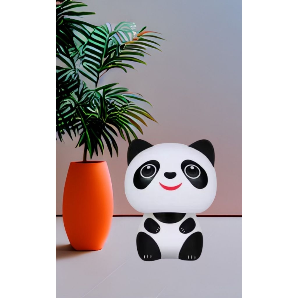 panda hiasan dekorasi DASHBOARD MOBIL/Dekorasi toko bergerak tenaga solar tanpa batrai