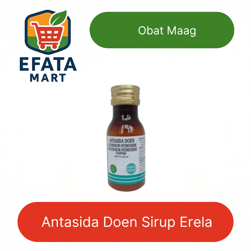 Antasida Doen Sirup Erela 60 ml | Obat Maag | Tukak Lambung | Asam Lambung