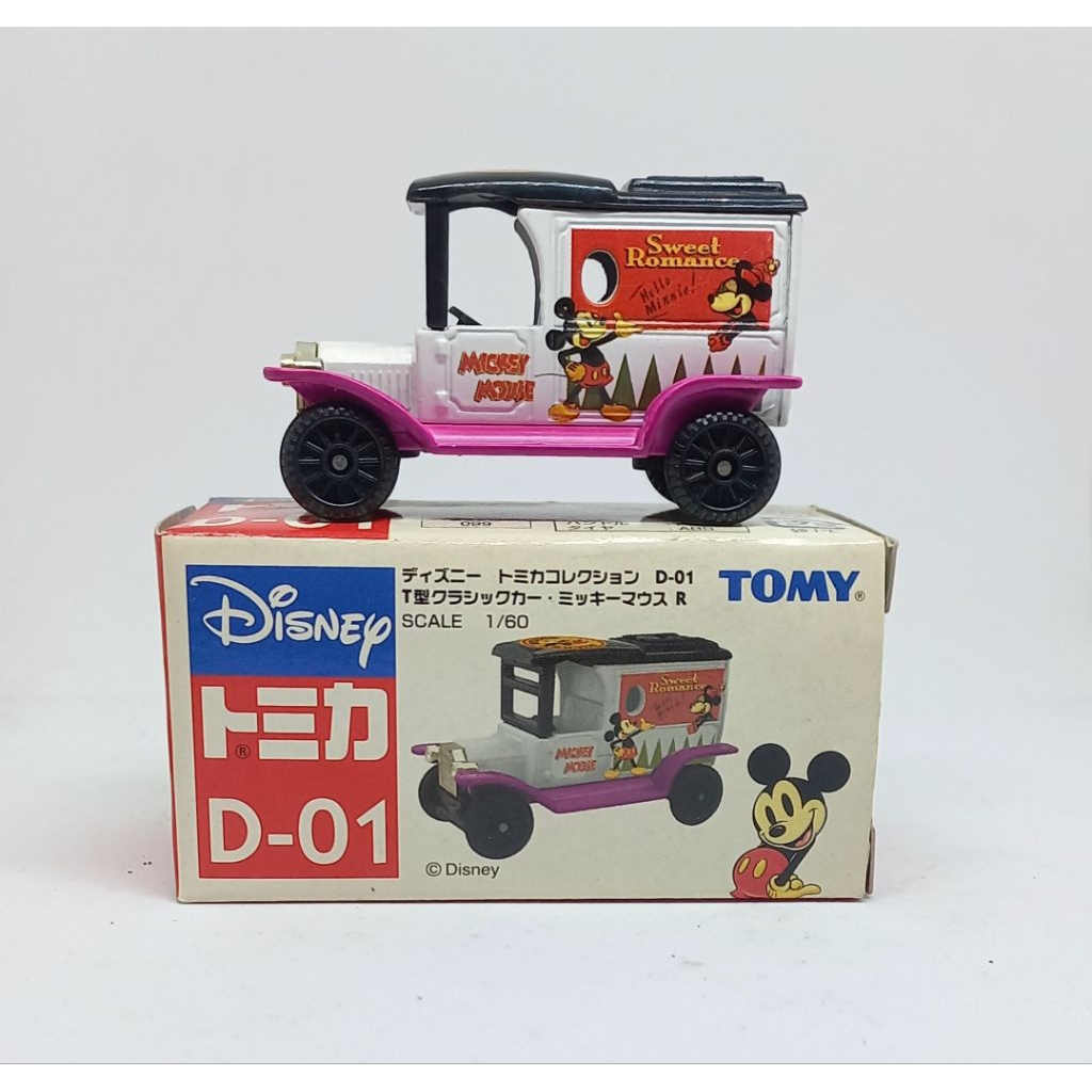 tomica type-t ford f11-1 disney mickey mouse d-01 tomy biru diecast (t)