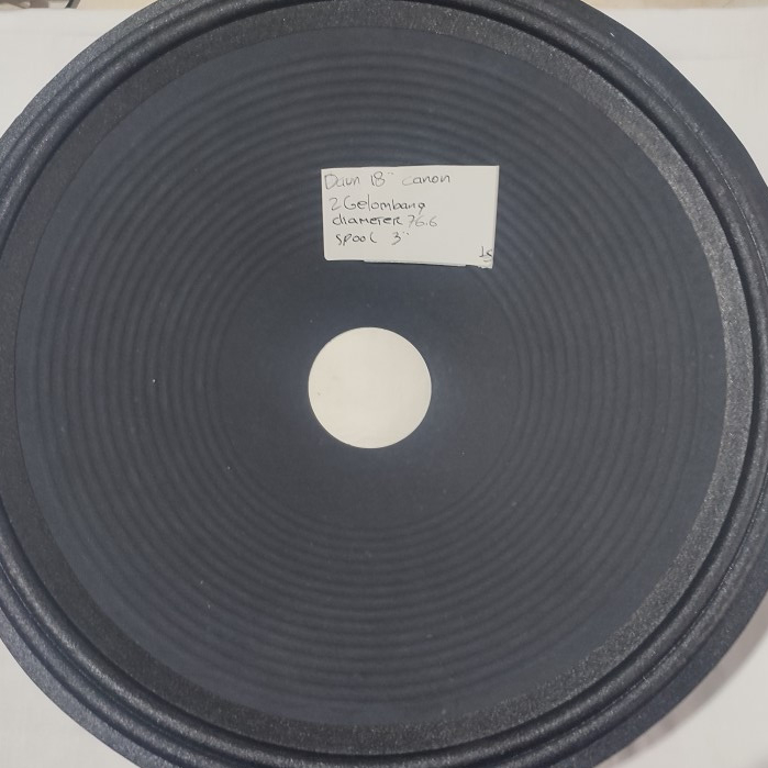 (Instan) Daun / Daun Speaker / Speaker Daun 18" Inch 2 Gelombang Lubang Besar Spool 3 Inch